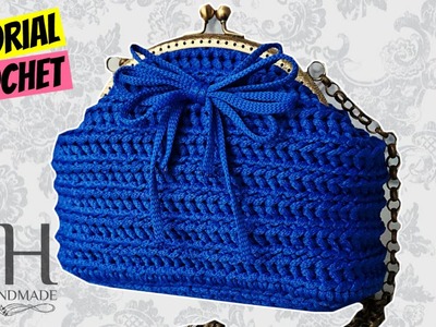 Tutorial uncinetto pochette "Greece" | Punto fantasia | How to make a crochet bag || Katy Handmade