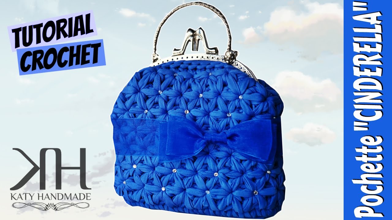 Tutorial uncinetto pochette "Cinderella" | Punto stella | How to make crochet bag || Katy Handmade