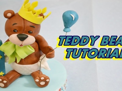 How to make TEDDY BEAR cake topper fondant TUTORIAL orsetto in pasta di zucchero torta