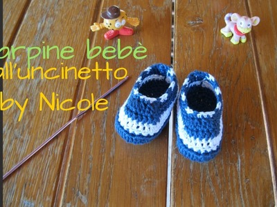 Scarpine bebè all'uncinetto - Tutorial crochet baby slippers