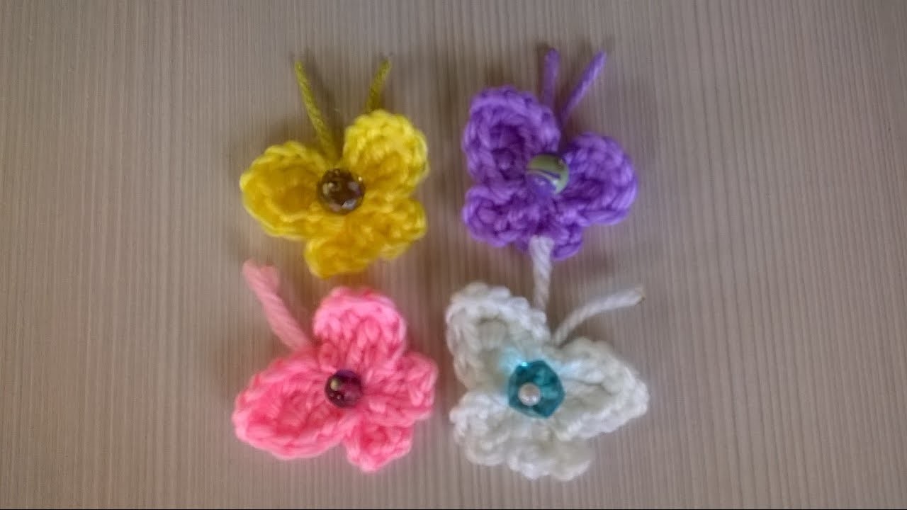 Tutorial Farfalla Uncinetto -Amigurumi- Butterfly Crochet - Mariposa borboleta croche
