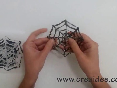 Sottobicchiere Ragnatela Per Halloween - Tutorial DIY di Creaidee