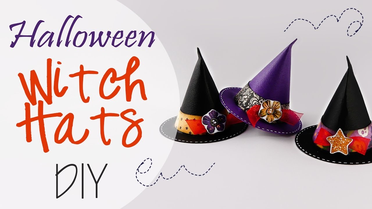 Tuto: Cappelli da strega di Halloween - ENG SUBS Halloween Witch Hats DIY