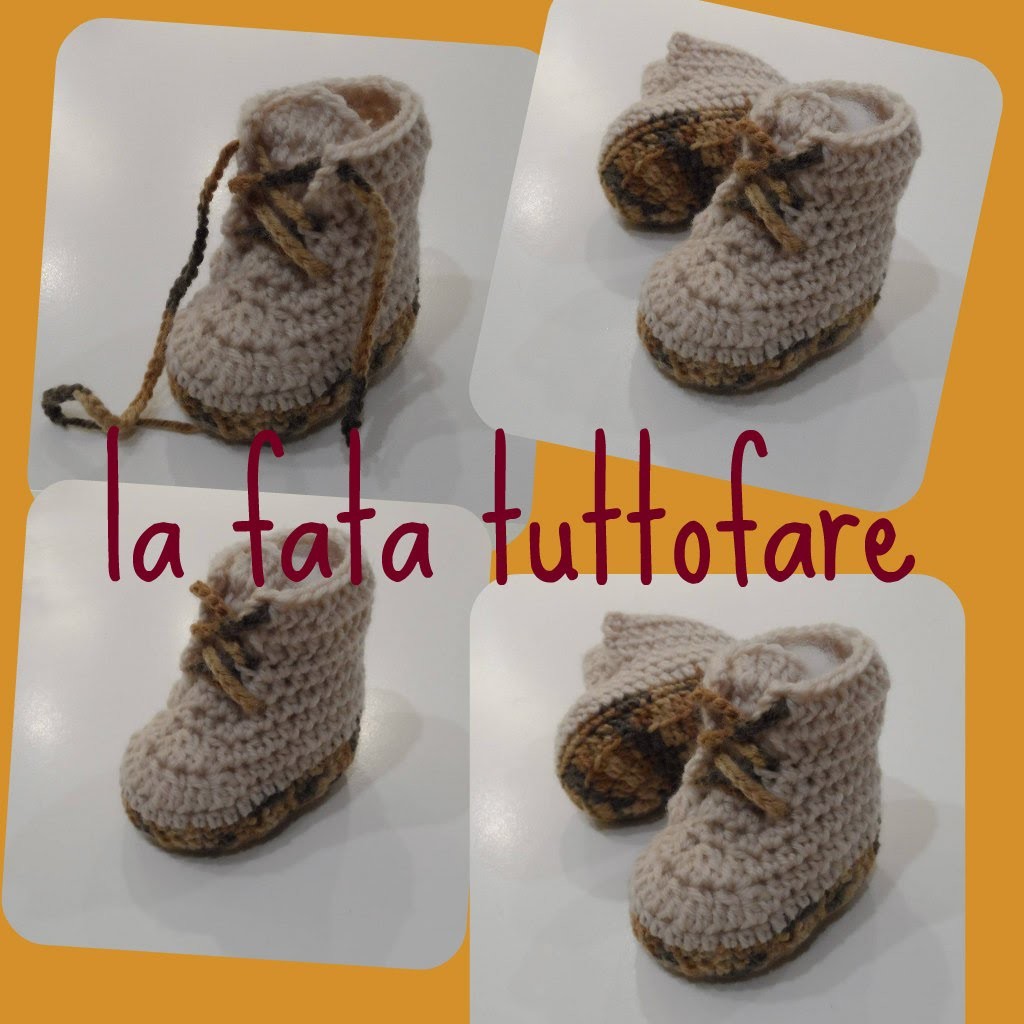 Tutorial: scarpina tipo boots (boots crochet)
