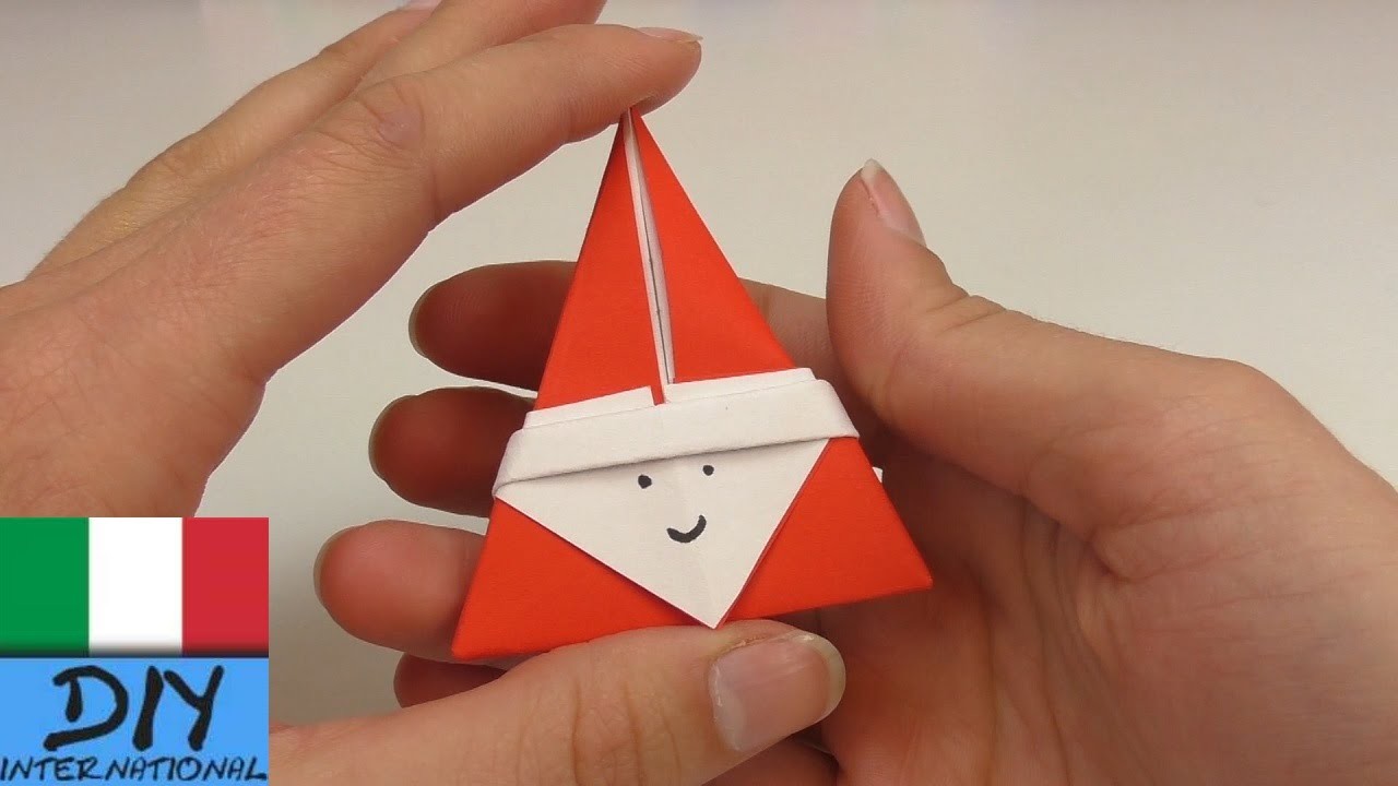 Origami Dolce San Nicola fai da te | Bellissimi Origami per il girono di San Nicola | Babbo Natale