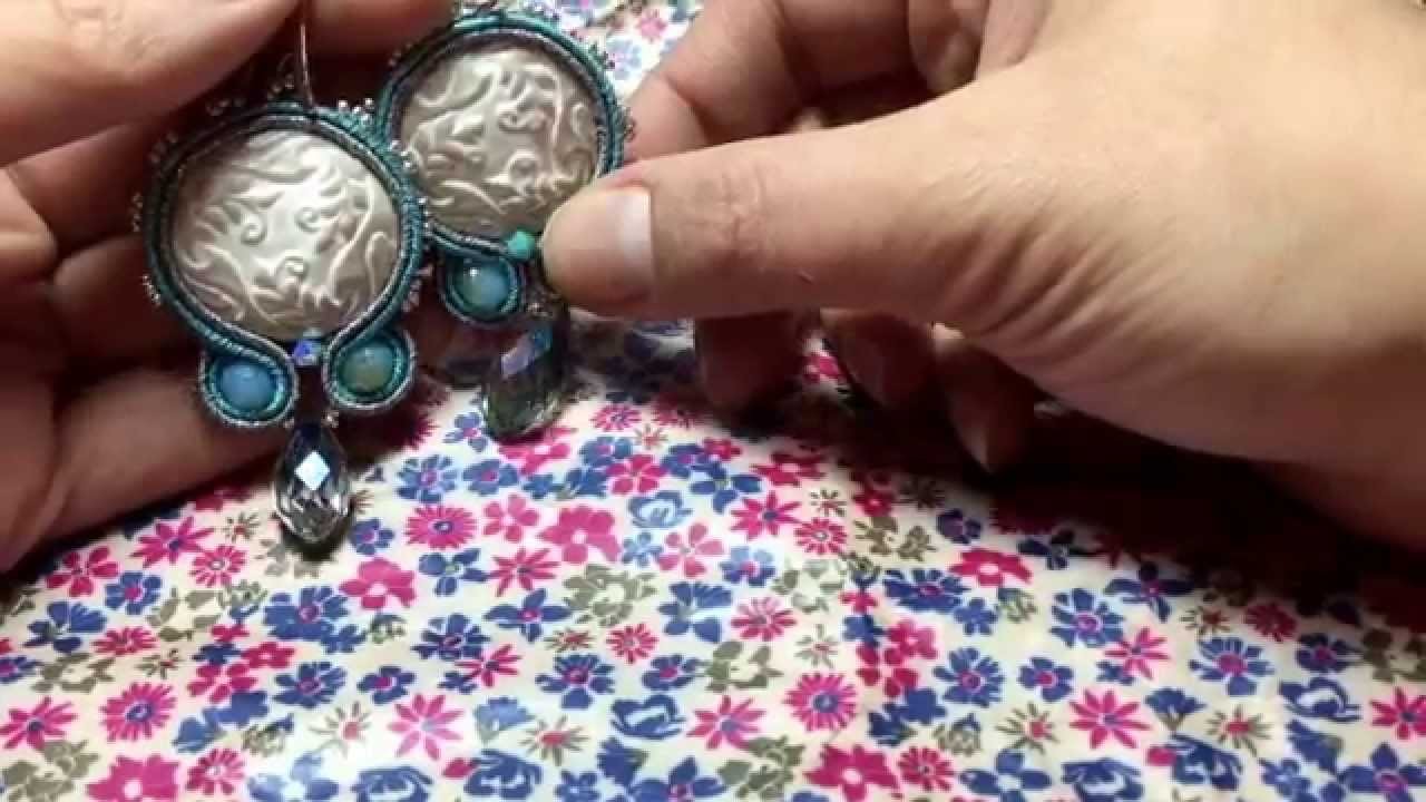 Video creazioni.  Peyote embroidery soutache.  Orecchini girondoli bracciali