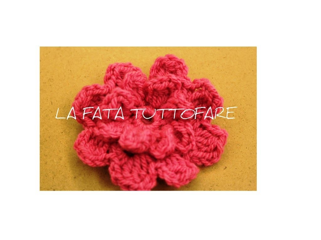 Tutorial: fiore uncinetto (flower crochet)