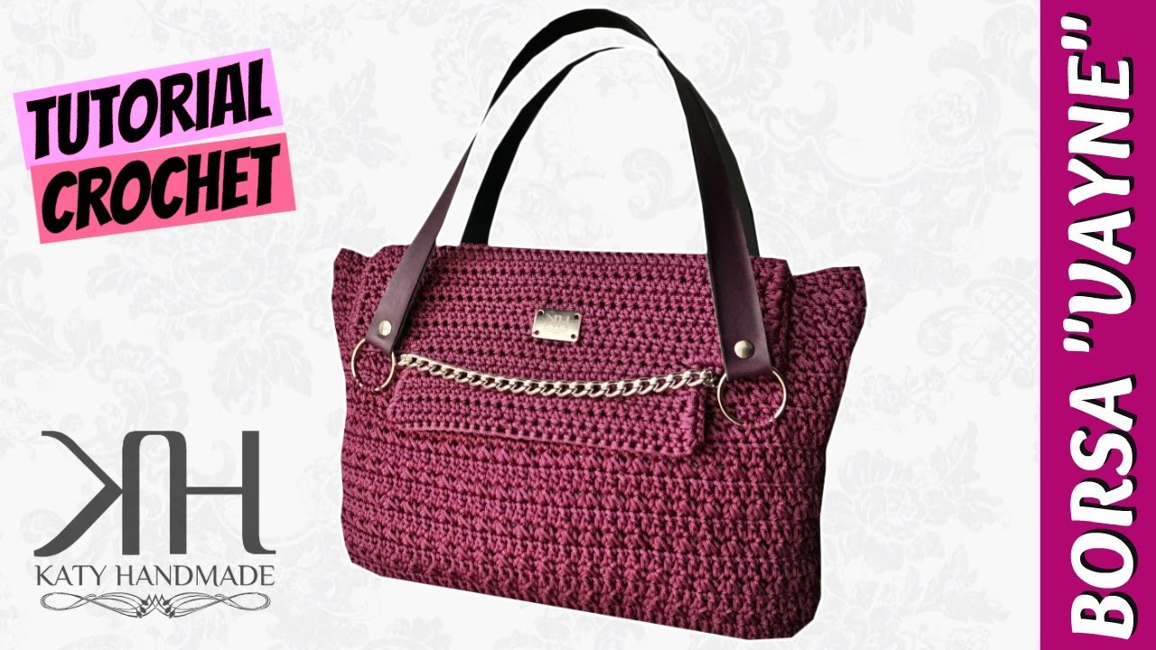 Tutorial uncinetto borsa "Vayne" | Punto trifoglio | How to make crochet bag || Katy Handmade