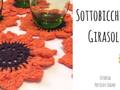 Tutorial - Sottobicchieri girasole