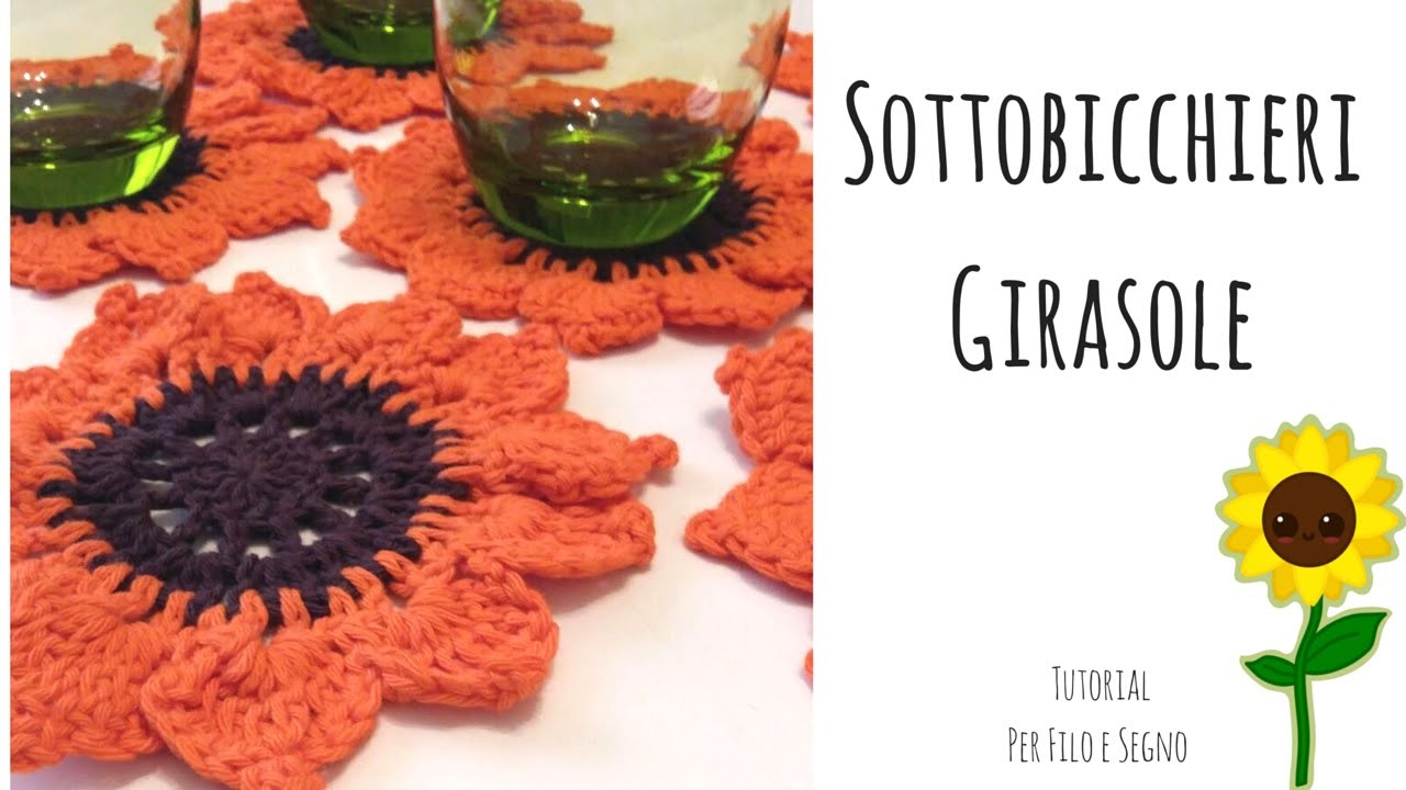 Tutorial - Sottobicchieri girasole