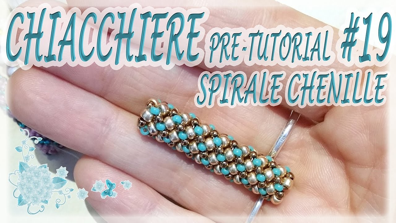 Chiacchiere #19 - spirale Chenille con perline - Campione di spirale Chenille per bracciale