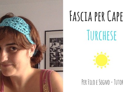 Tutorial - Fascia per capelli turchese