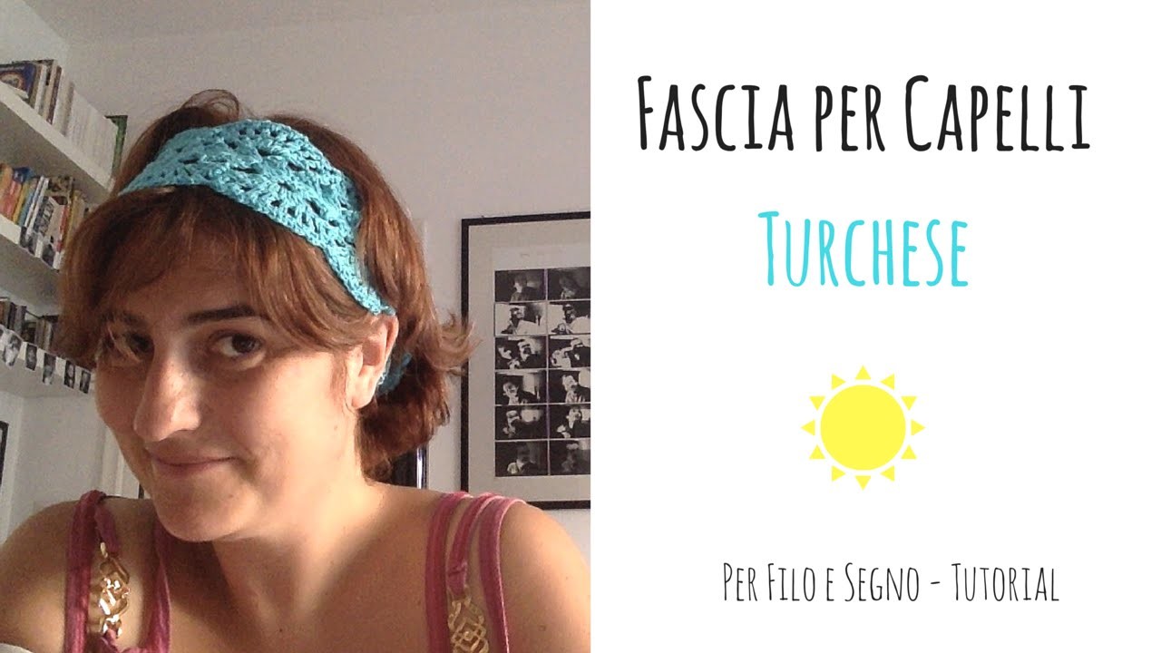 Tutorial - Fascia per capelli turchese