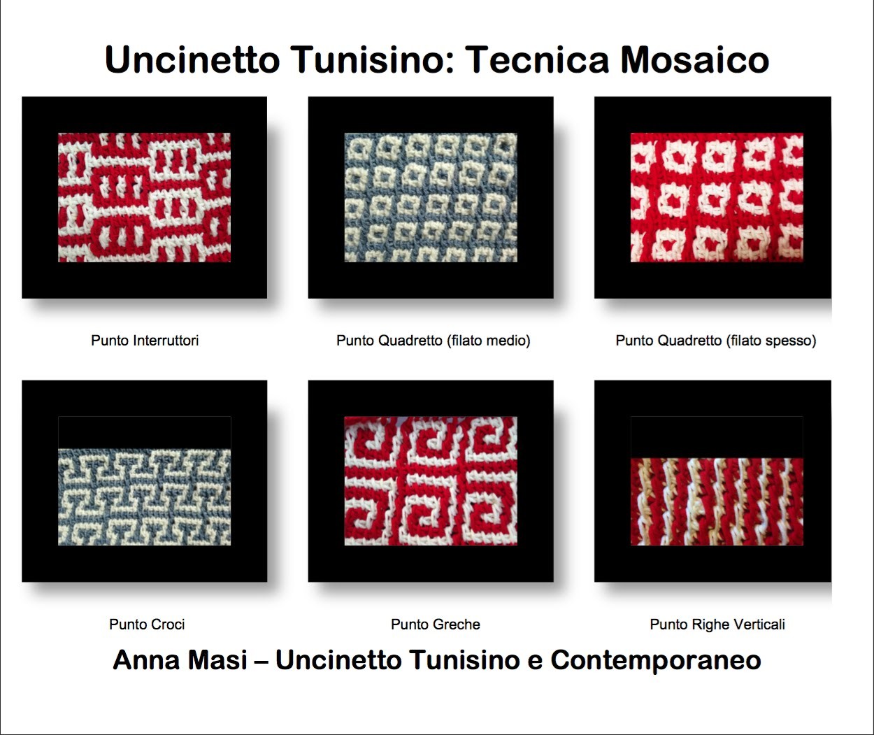 Tecnica Mosaico - Uncinetto Tunisino