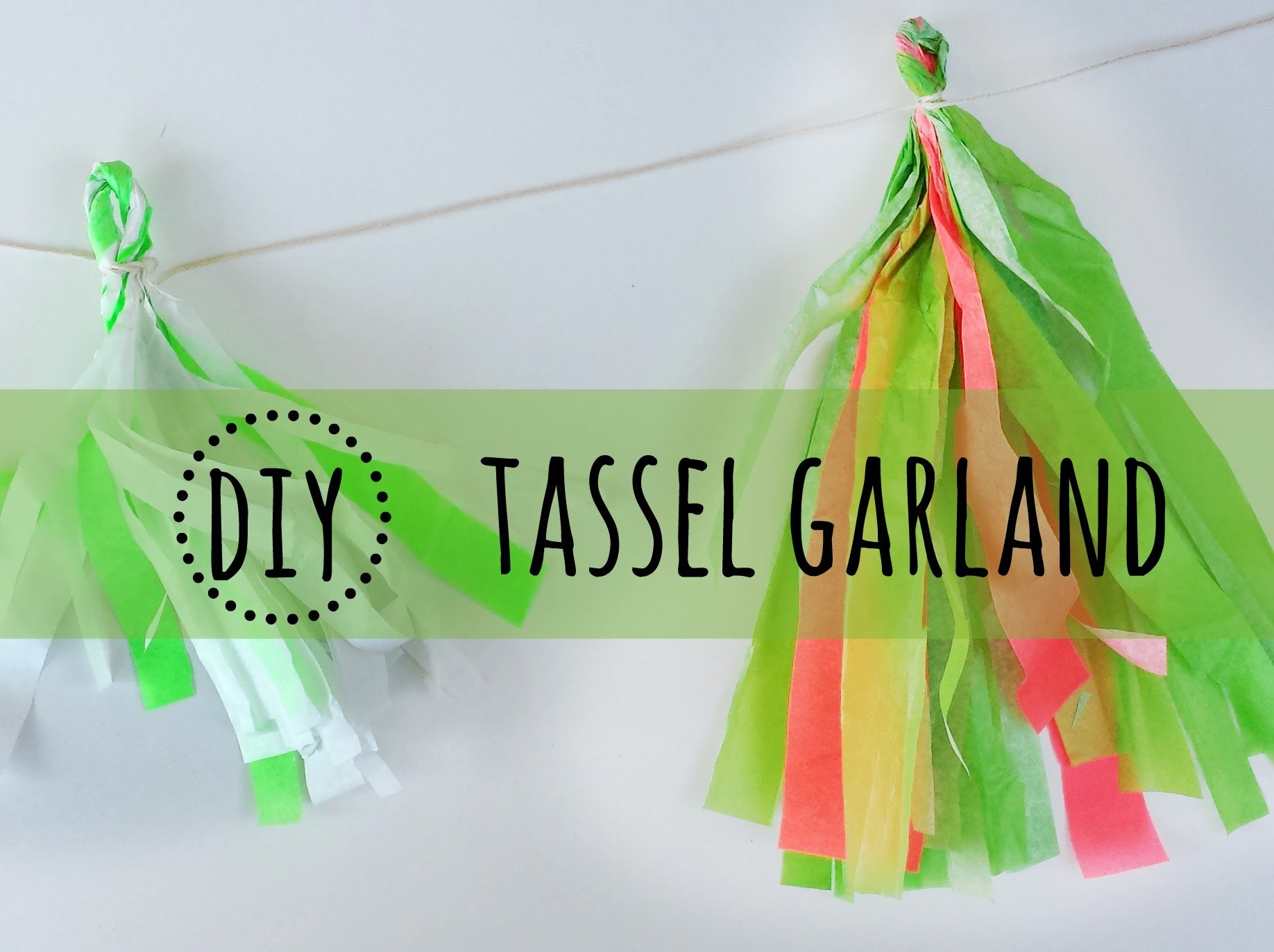 DIY Ghirlanda con carta velina - Tassel garland