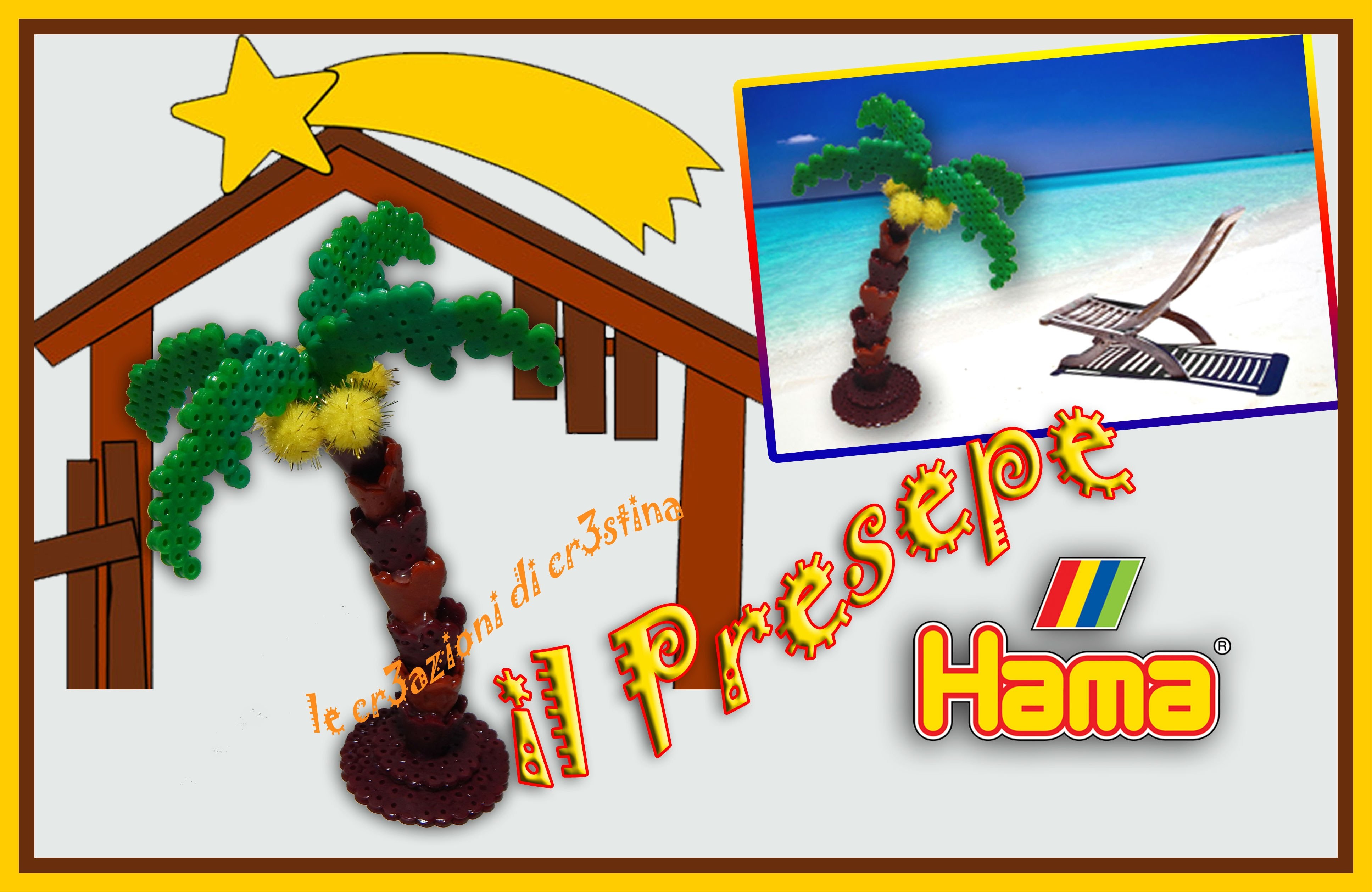 PALMA 3D per Presepe o Summer Set con HAMA BEADS.Pyssla.Perler - Palm Tree Tutorial