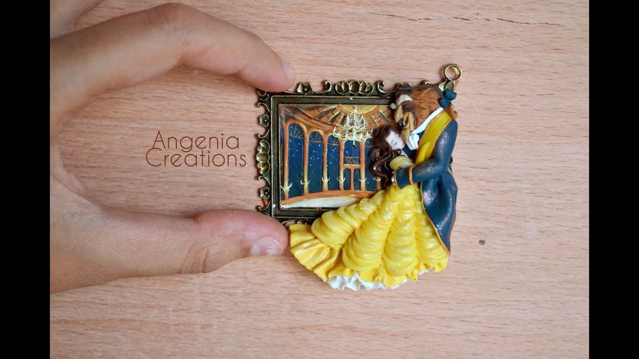 Speed painting with polymerclay - Beauty and the beast dance hall