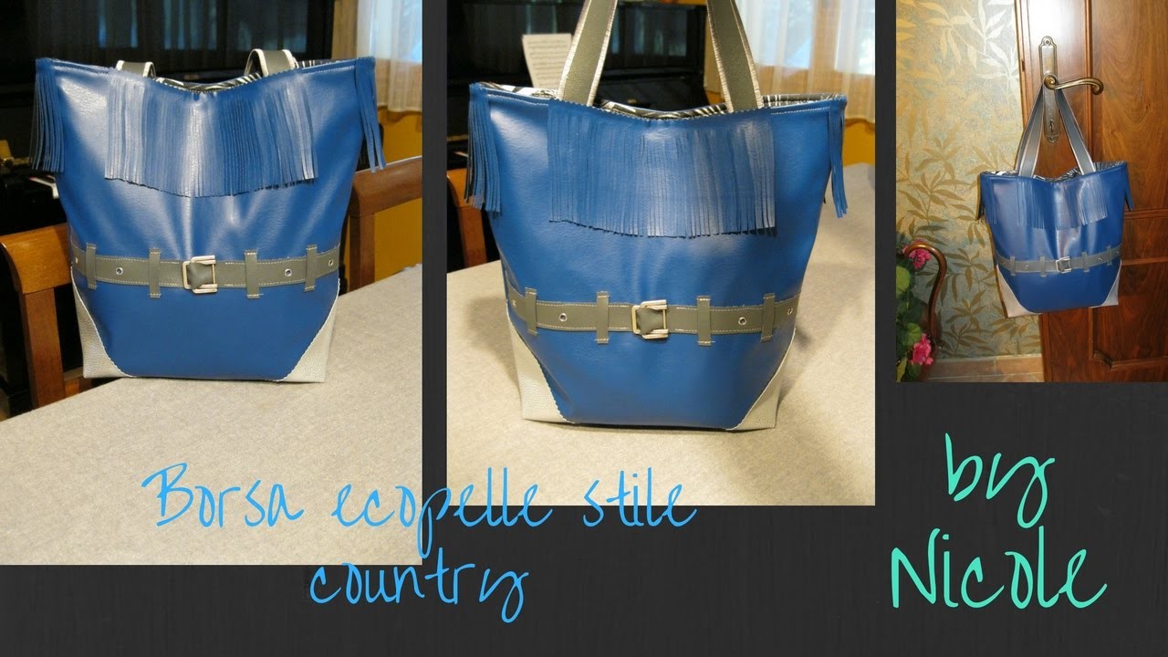 Borsa in ecopelle stile country - Leather bag tutorial