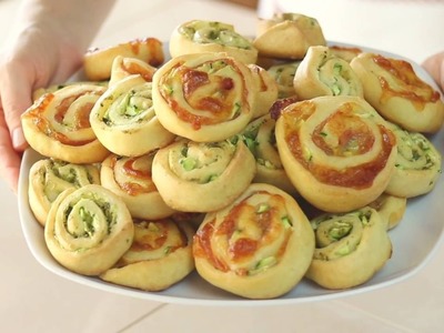 GIRELLE ALLE ZUCCHINE Ricetta Facile Senza Burro e Senza Uova - Zucchini Swirls Easy Recipe