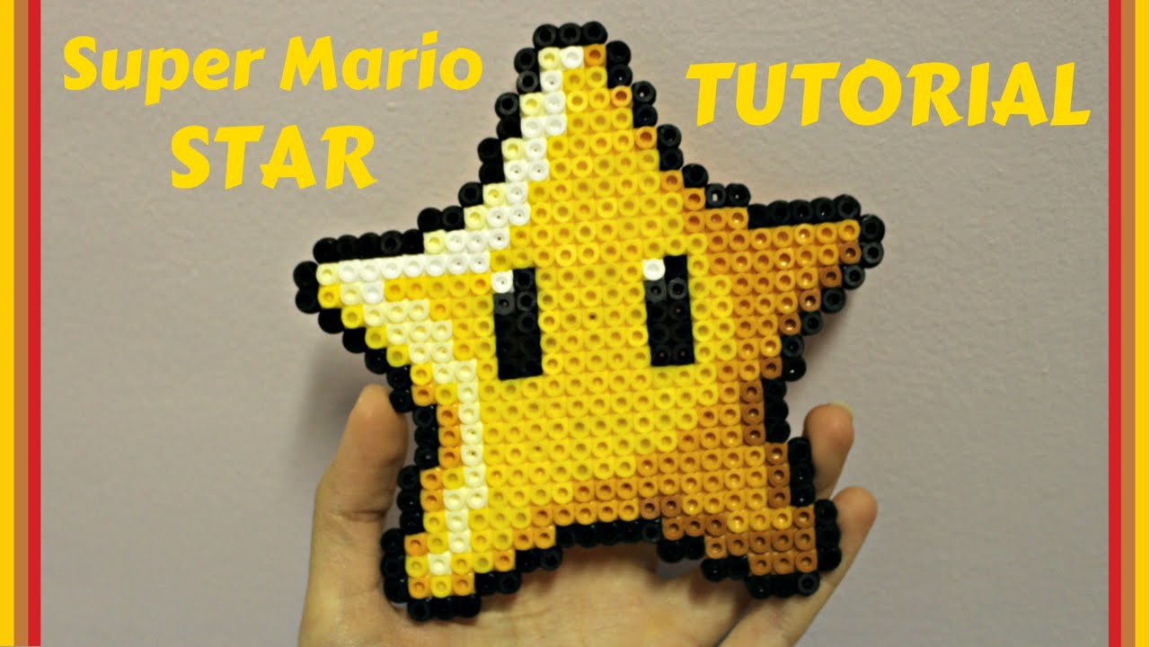 Tutorial Hama Beads - Stella di  Super Mario