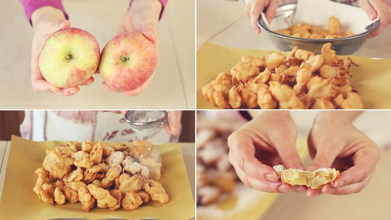 FRITTELLE DI MELE DOLCI Ricetta Facile - Apple fritters Easy Recipe