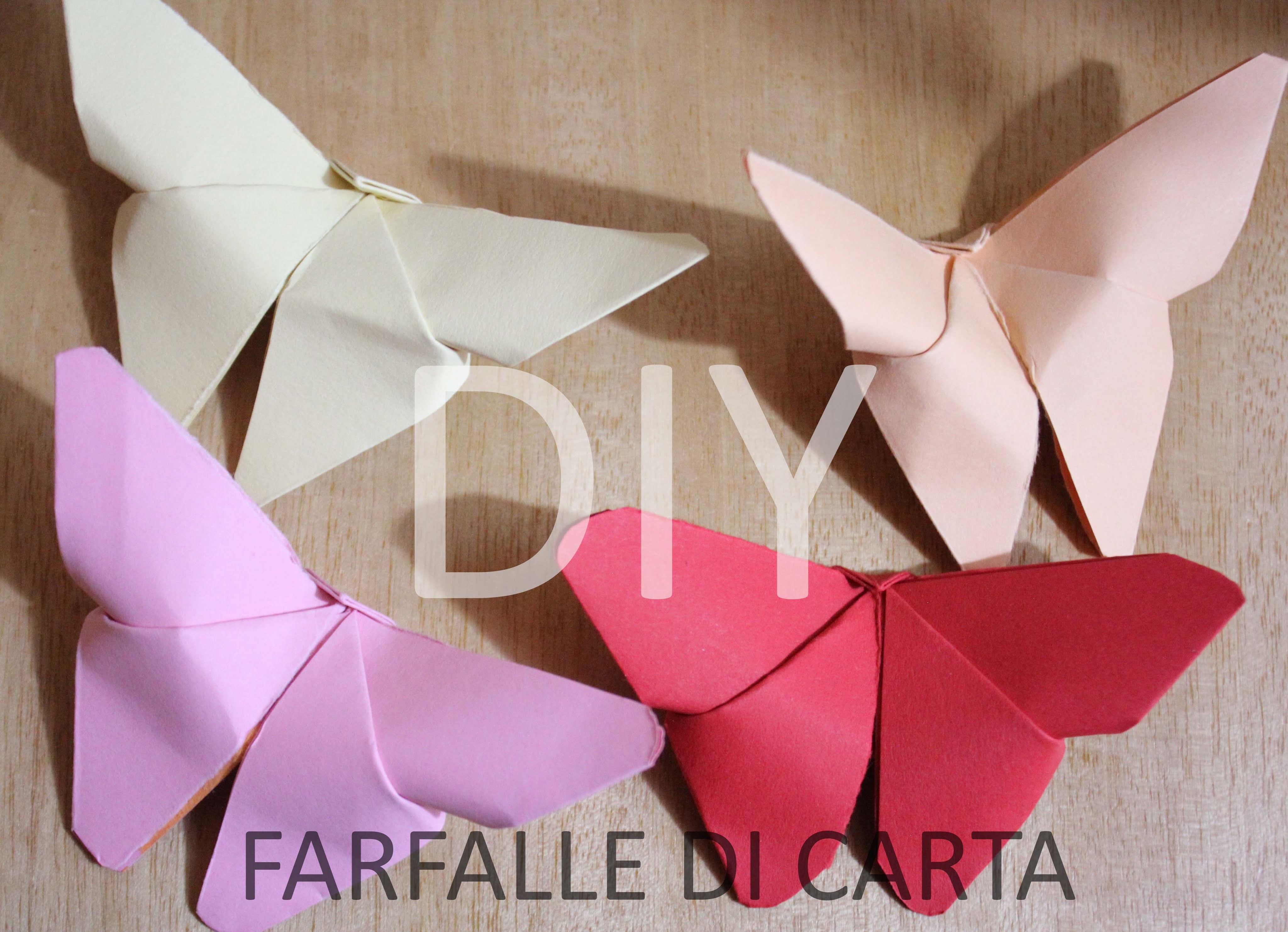 Tutorial Farfalle di carta  - Origami