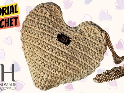 [BORSE] Tutorial uncinetto pochette "Cuore" | "Heart" clutch crochet || Katy Handmade