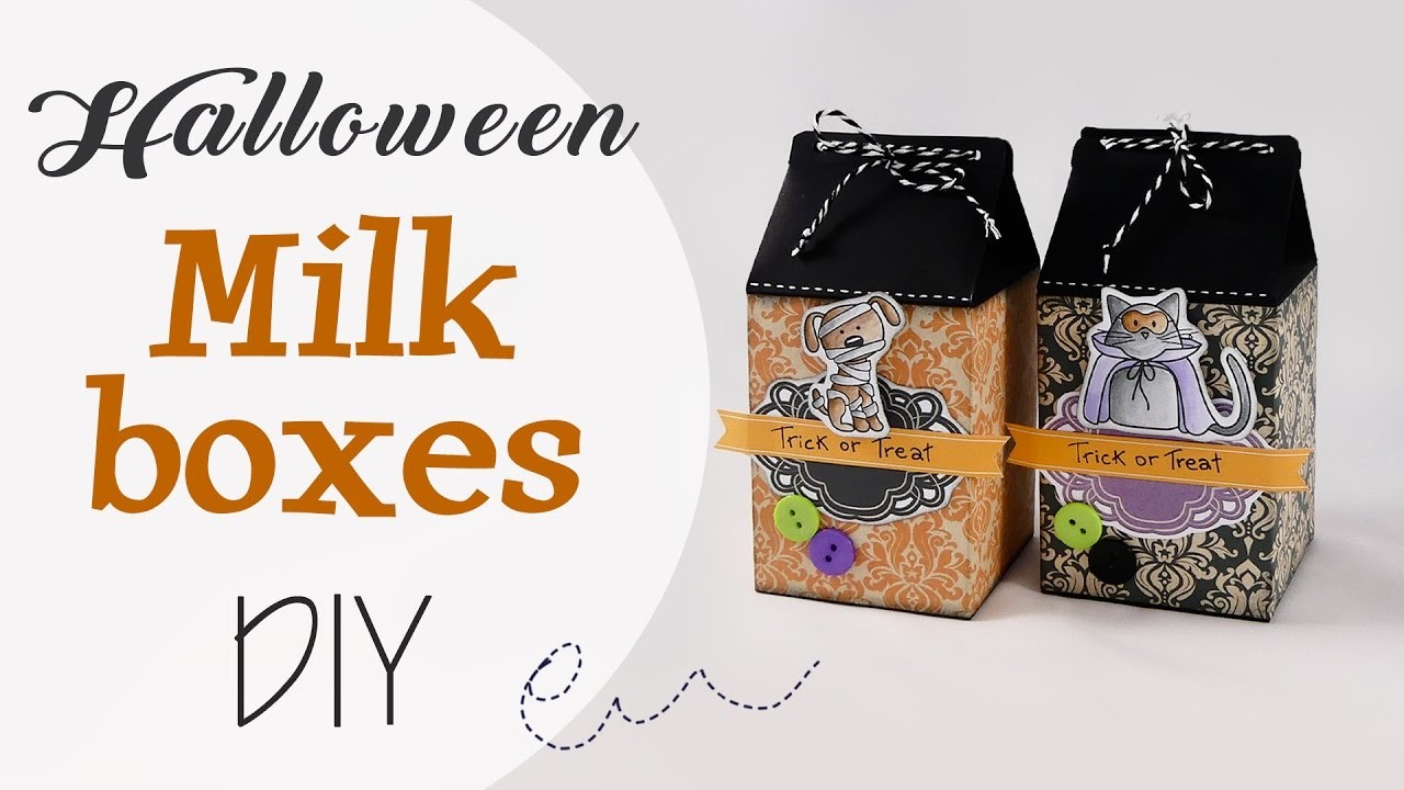 Tuto: Scatole Milk halloween - ENG SUBS Halloween Milk Boxes DIY