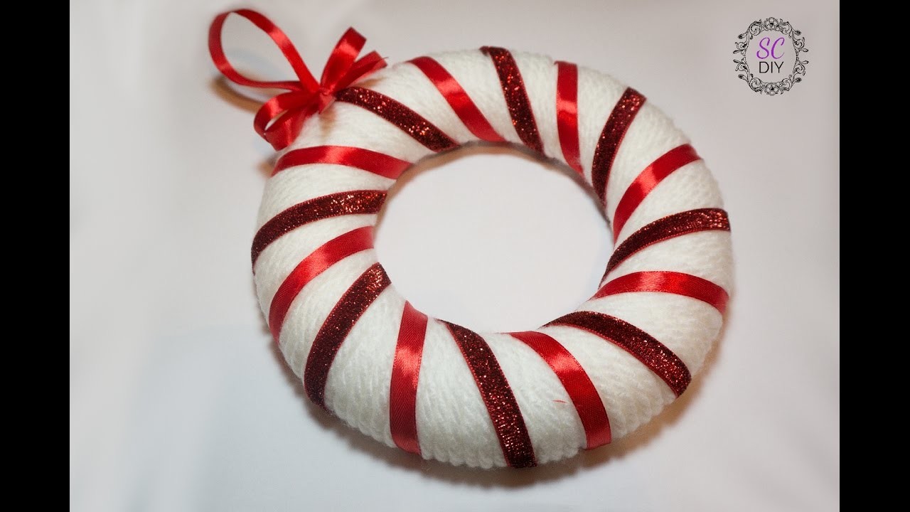 Tutorial: Ghirlanda di Lana per Natale (ENG SUBS - DIY Christmas wool wreath)