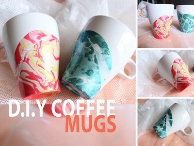 D.I.Y COFFEE MUGS | Watercolor | tazze + smalto ♥︎