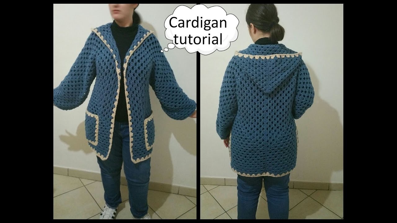 Giacca uncinetto donna.CARDIGAN CROCHET