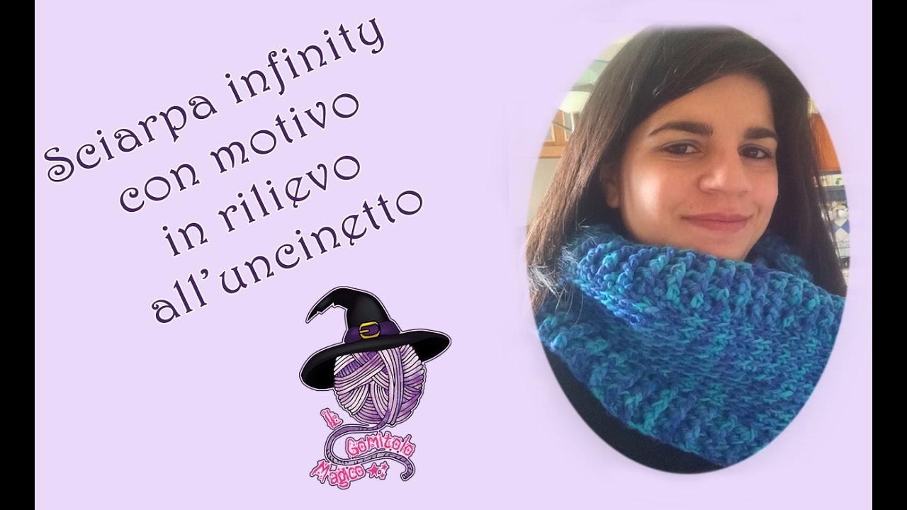 Sciarpa infinity con motivo in rilievo - Infinity scarf with relief pattern