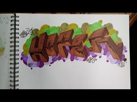 Graffiti 3D boceto Hoper