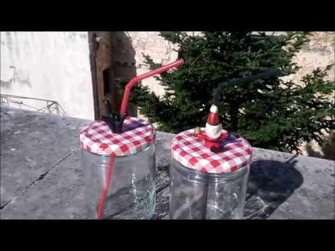 DIY Natalizio - Barattolo con Cannuccia Fai da te ( DIY Christmas - Jar with Straw) | Vis!oni Sonore