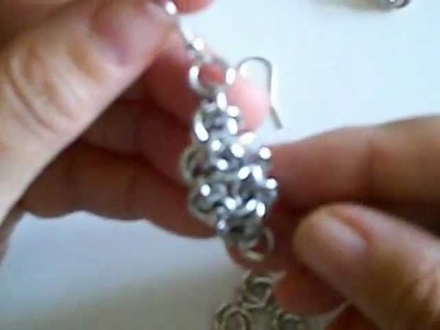 ORECCHINIINI CHAINMAIL A  ROMBO.  chainmail earrings diamond-shaped