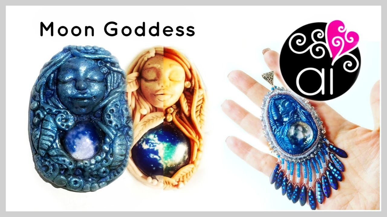 Moon Goddess | Polymer Clay Tutorial | Fantasy Style Cabochon