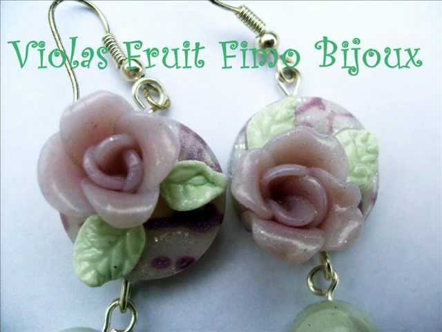 Creazioni orecchini anelli by Violas Fruit Fimo Bijoux