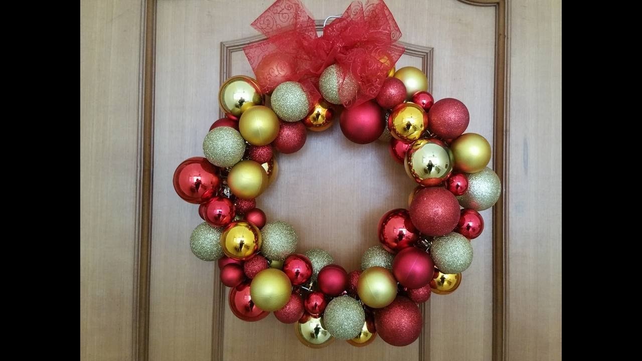 Ghirlanda di Natale con le palline,Tutorial  Christmas  Ornament  Wreath