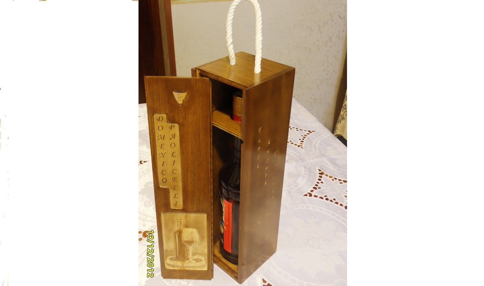 How it's made- Beautiful wooden box wine bottle-Cofanetto porta bottiglia