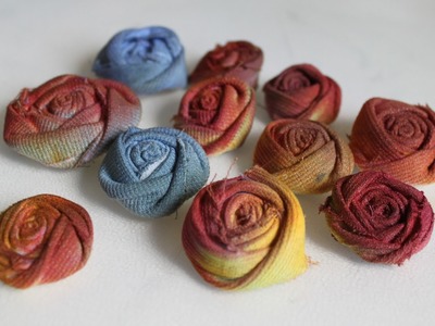 Riciclo creativo Tutorial fiori tessuto: come trasformare un paio di pantaloni in rose