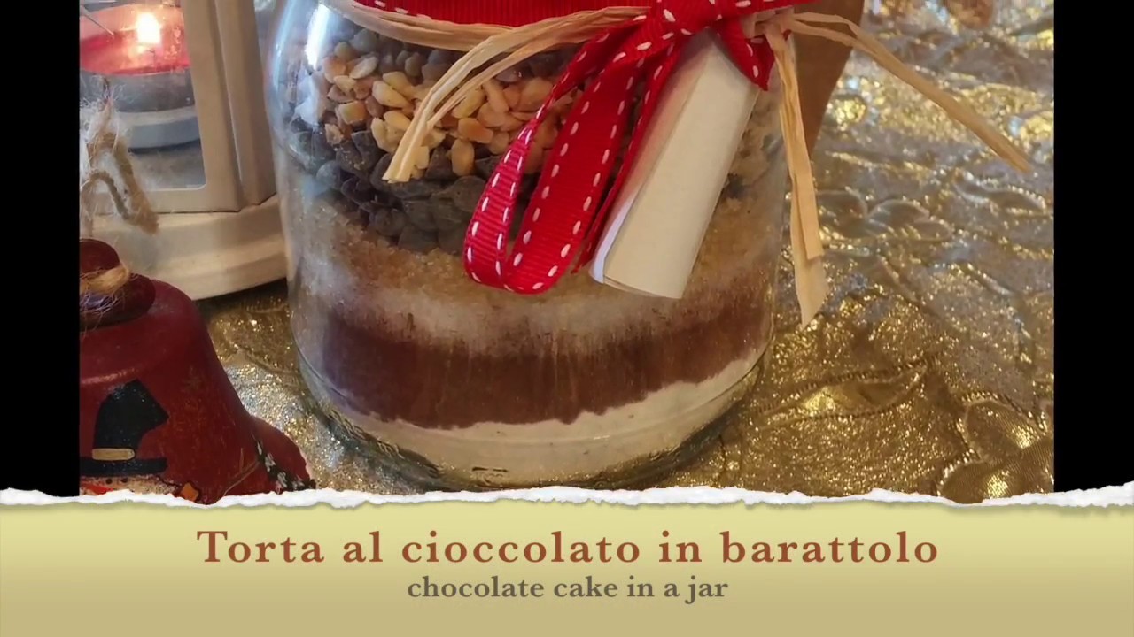 Regali natalizi fai da te - torte in barattolo - DIY chocolate cake in a jar - Christmas gift