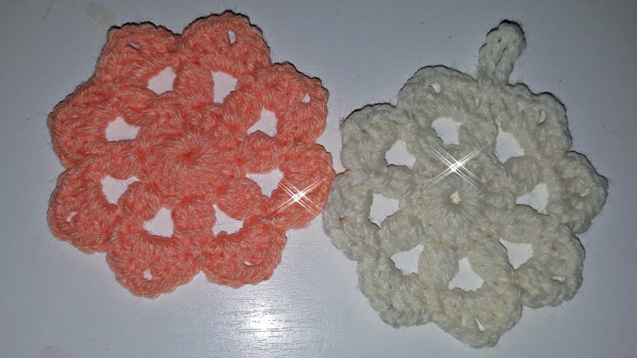 DIY tutorial decorazione - Fiore grande facile all'uncinetto - easy crochet flower