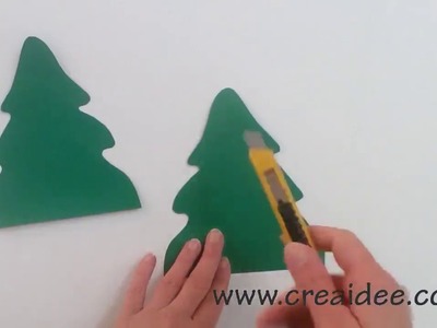 Scatolina ad Albero di Natale - Xmas Tree Gift Box - Tutorial DIY di Creaidee