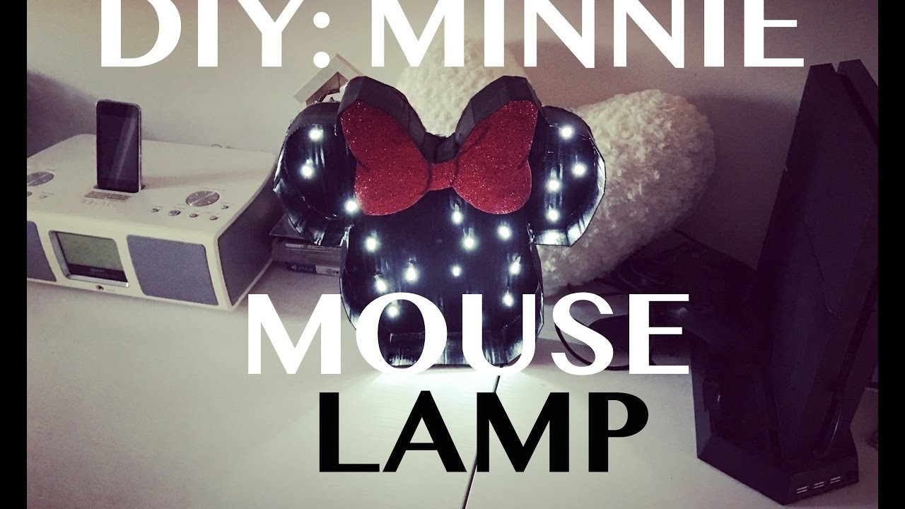 Diy Minnie Mouse Lamp. Diy Lampada di Minnie