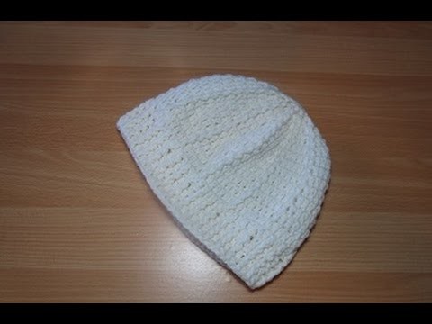 Uncinetto Crochet Berretto PuntoRilievo Bianco