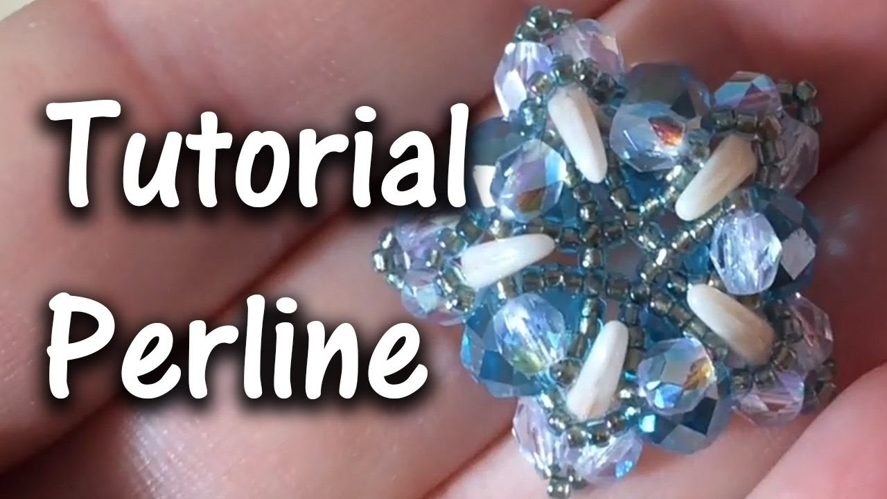 TUTORIAL Perline modulo "MiniBlueStar", con Crescent Beads e Cristalli