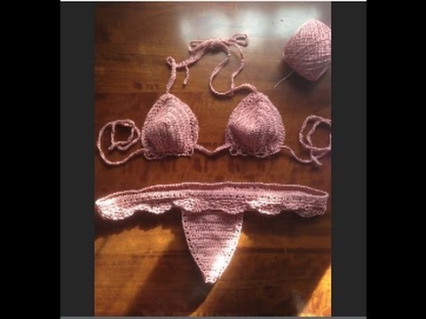 Costume all'uncinetto come fare passo passo - How to crochet a bikini top
