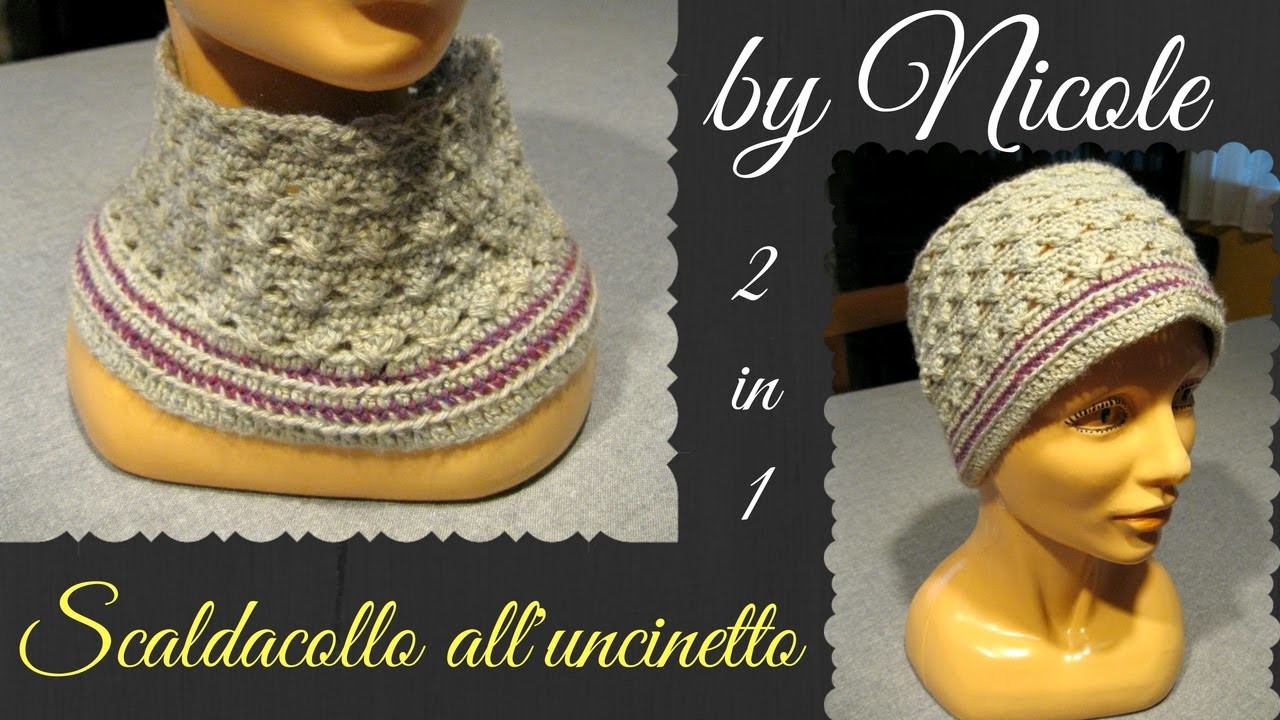 Scaldacollo all'uncinetto 2 in 1- crochet neck warmer