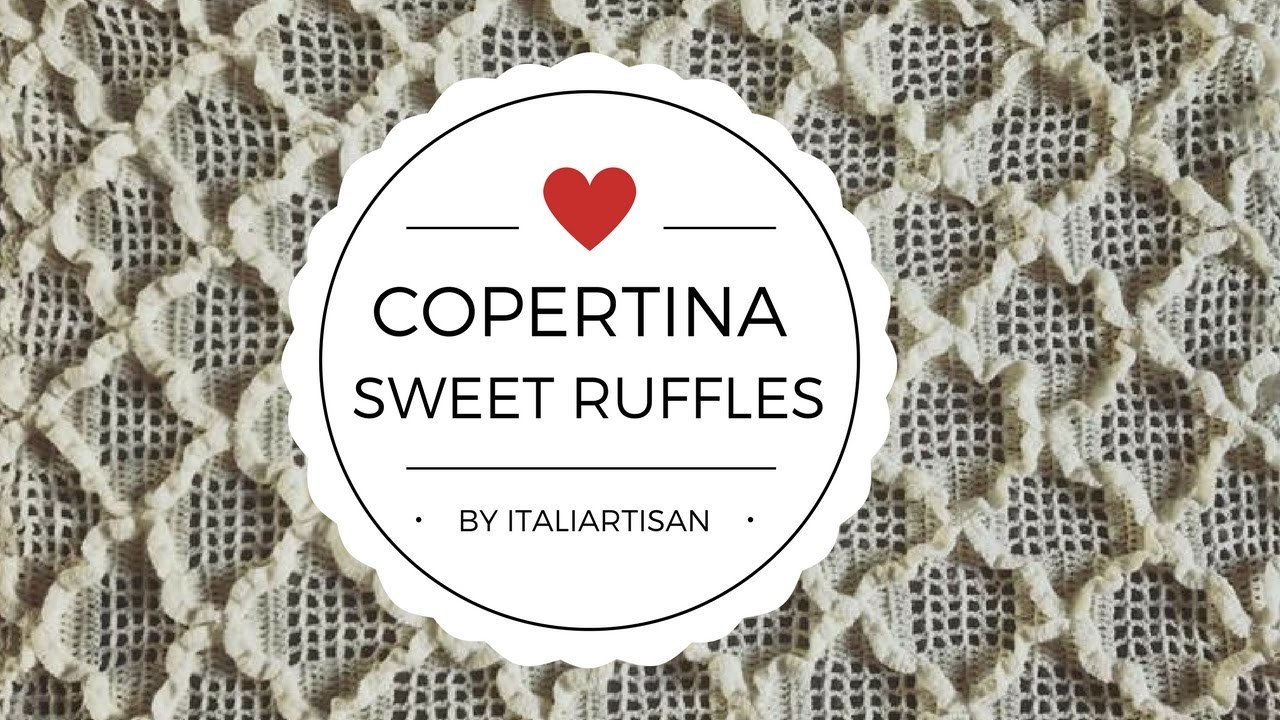 Copertina Sweet Ruffles, Copertina all'uncinetto, crochet baby blanket