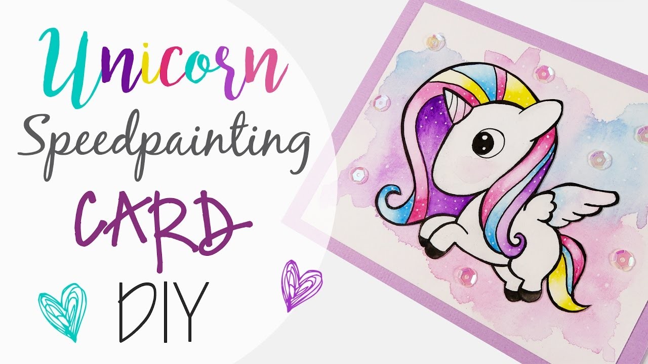Unicorn Speedpaint Card - Card Unicorno ♥ + vincitrice giveaway!